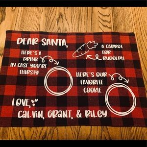 Personalized Santa placemat